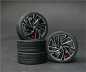 Preview: 1:18 VW Golf 8 MK8 GTI Wheel Set